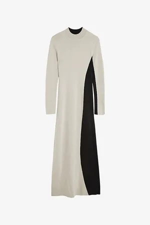 Joseph Womens Colour-Block Knitted Maxi Dress L