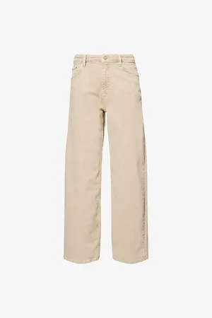 Represent Womens Brand-Patch Balloon-Leg Mid-Rise Denim Jeans 26