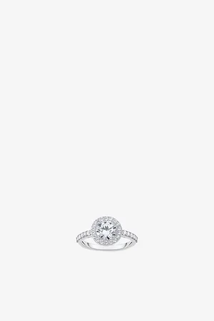 Thomas Sabo Womens Halo Sterling-Silver and Cubic Zirconia Ring 52mm