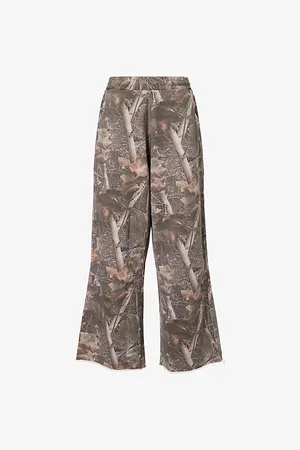 Jaded London Womens Woodland Monster Camouflage Cotton-Jersey Jogging Bottoms S