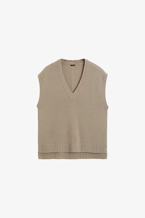 Joseph Womens V-Neck Knitted Cashmere Vest L