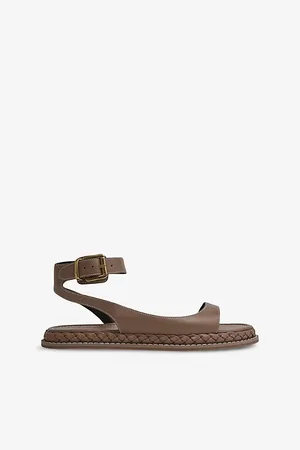 Reiss Womens Gabi Plait-Detail Leather Sandals Eur 41 / 8 Uk Women