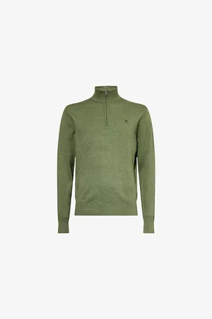 Hackett Mens Logo-Embroidered Cotton and Silk Jumper M