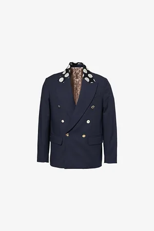Charles Jeffrey Loverboy Mens Edinburgh Striped Double-Breasted Woven Blazer M