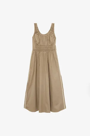 Reiss Womens Anouk Sleeveless Cotton Midi Dress 4