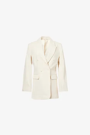 Holzweiler Womens Annie Double-Breasted Cotton Blazer 10