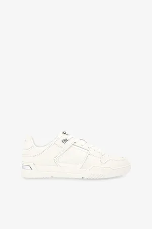 Kurt Geiger Mens Regan Plaque Leather Low-Top Trainers Eur 41 / 7 Uk Men