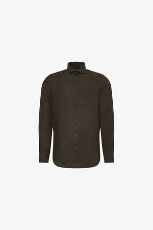 Frescobol Carioca Mens Antonio Long-Sleeve Linen Shirt S