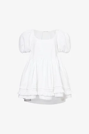 SANDY LIANG Womens Kewpie Ruffle Cotton Mini Dress S