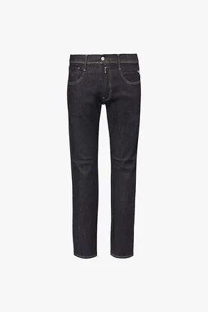Replay Mens Anbass Hyperflex Slim-Fit Straight-Leg Stretch-Denim-Blend Jeans 28/32