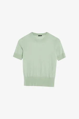 Joseph Womens Cashair Short-Sleeved Cashmere Top M