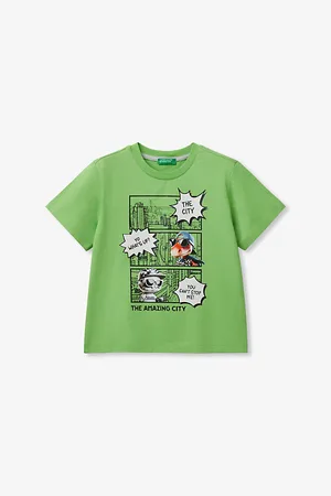 Benetton Graphic-Print Crewneck Cotton-Jersey T-Shirt 18 Months - 6 Years 3-4 Years