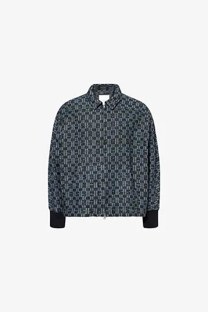 SONG FOR THE MUTE Mens Two-Welt-Pockets Relaxed-Fit Knitted Jacket 38