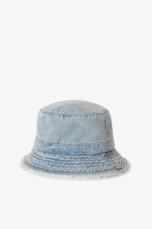 Benetton Stud-Embellished Frayed-Brim Denim Bucket Hat 6-14 Years 6-7 Years