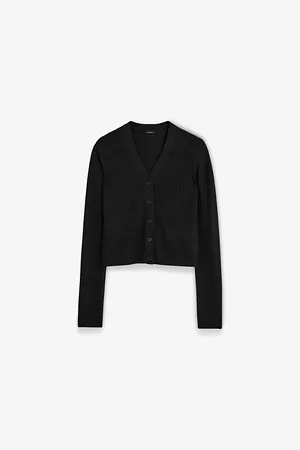 Joseph Womens V-Neck Knitted Wool and Silk Cardigan L
