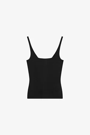 Joseph Womens Milano Square-Neck Stretch-Knit Vest L