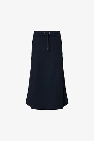 ME AND EM Womens Textured Track Jersey Midi Skirt 6