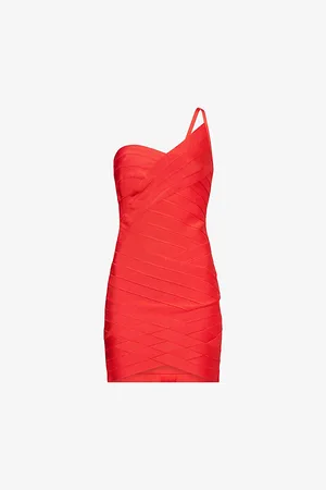 Hervé Léger Womens Ally Stretch-Woven Mini Dress Xs
