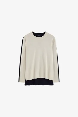 Joseph Womens Colour-Block Wool and Silk Jumper L