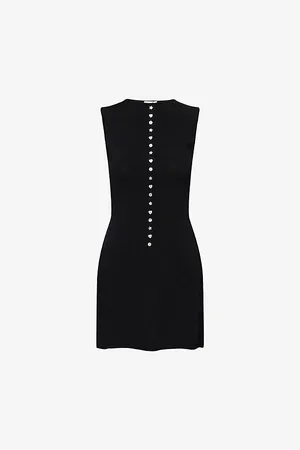 SANDY LIANG Womens Serrano Button-Down Knitted Mini Dress S