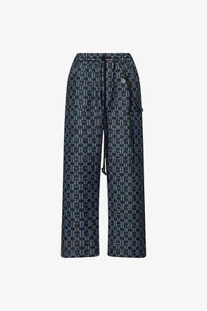 SONG FOR THE MUTE Mens Multi-Pockets Wide-Leg Woven Trousers 32