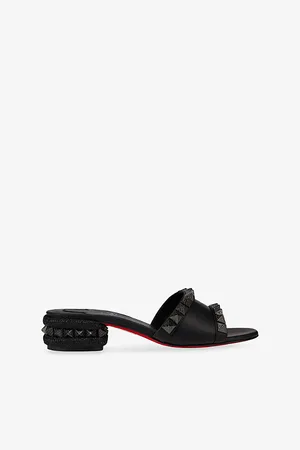 Christian Louboutin Womens Pyramule 30 Leather Mules Eur 36 / 3 Uk Women