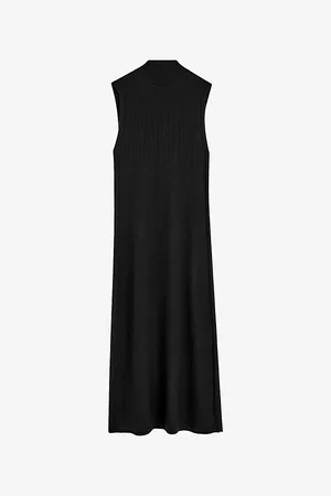 Joseph Womens Sleeveless Knitted Wool and Silk Maxi Dress L