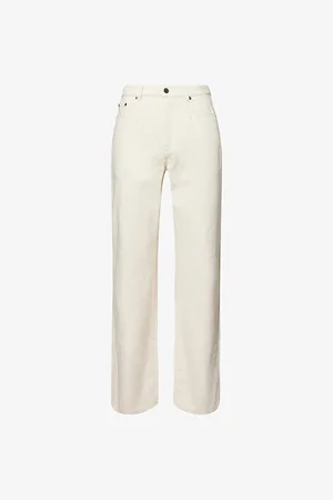 Simkhai Womens Five-Pockets Wide-Leg Denim Jeans 28