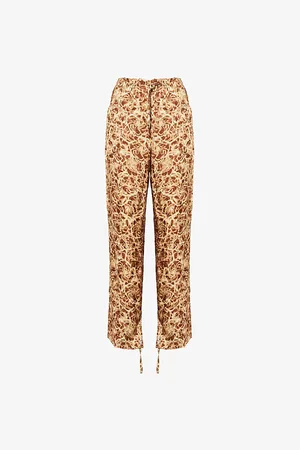 DRIES VAN NOTEN Womens Penra Floral Straight-Leg Woven Trousers 10