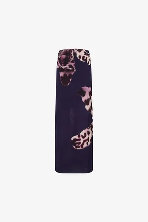 DRIES VAN NOTEN Womens Salvix Ruched-Side Woven Maxi Skirt 6