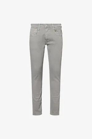 Replay Mens Anbass Straight-Leg Stretch-Denim Jeans 30/30