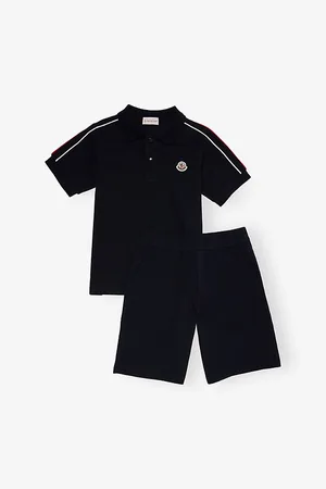 Moncler Logo-Embroidered Cotton Polo Shirt and Shorts Set 4-6 Years 4 Years