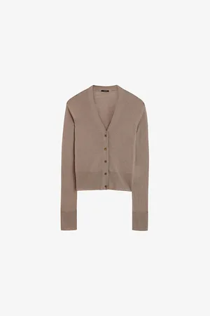 Joseph Womens Cashair V-Neck Cashmere Cardigan L