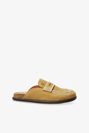 Claudie Pierlot Womens Contrast-Stitch Suede Mules Eur 36 / 3 Uk Women