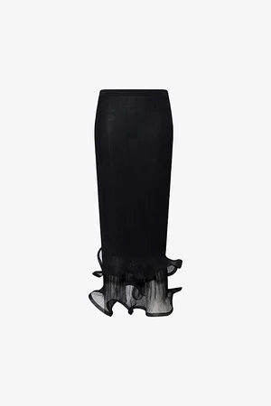 Simkhai Womens Kelso Slim-Fit Woven Knitted Midi Skirt Xs