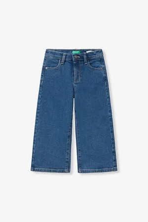 Benetton Wide-Leg High-Rise Stretch-Denim Jeans 18 Months - 6 Years 3-4 Years