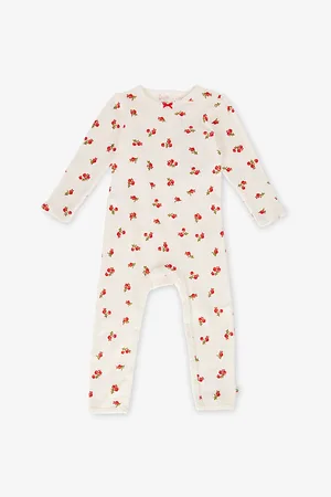 Konges Sløjd Heart-Print Pointelle Cotton Romper 9-18 Months 9 Months