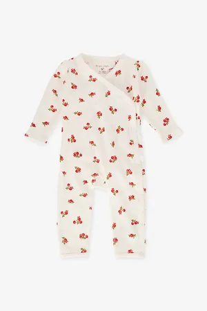 Konges Sløjd Heart-Print Pointelle Cotton Romper 0-6 Months 0-1 Months