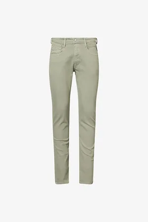 Replay Mens Anbass Straight-Leg Stretch-Denim Jeans 30/30