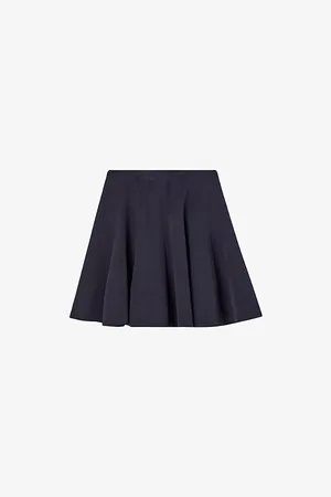 Joseph Womens Becca Flared Woven Mini Skirt 6