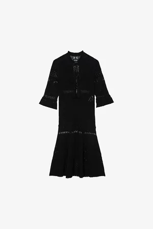 Zadig & Voltaire Womens Memphisa Pointelle Knitted Mini Dress S