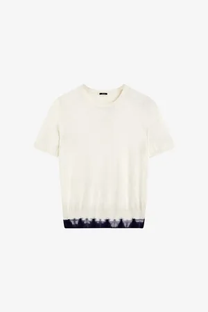 Joseph Womens Short-Sleeved Silk and Cotton Top M