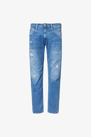 Replay Mens Anbass Slim-Fit Denim Jeans 30/30