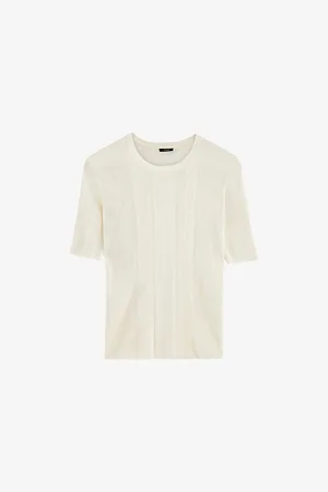 Joseph Womens Crisp Ribbed Knitted Top L