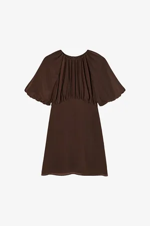 Joseph Womens Lizzie Gathered Silk Mini Dress 6