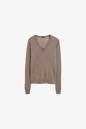 Joseph Womens Cashair V-Neck Cashmere Jumper L
