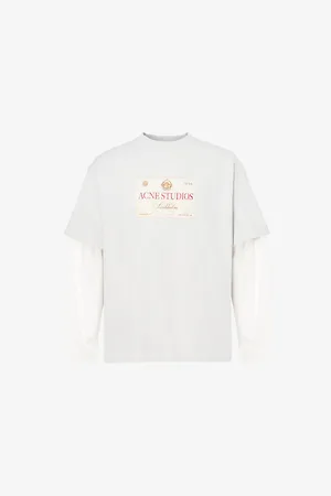 Acne Studios Mens Edra Double-Layer Long-Sleeve Cotton-Jersey T-Shirt S