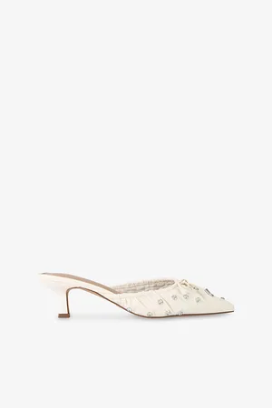 Kurt Geiger Womens Saylor Stud Woven Heeled Mules Eur 36 / 3 Uk Women