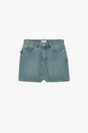 Zadig & Voltaire Womens Juice Patch-Pocket Denim Mini Skirt 10