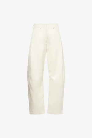 MAGDA BUTRYM Womens High-Rise Wide-Leg Cotton Trousers 6